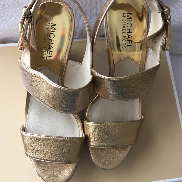 Michael Kors Poesy Wedge Espadrilles Sandal Size 7 1/2 M - Picture 2 of 13